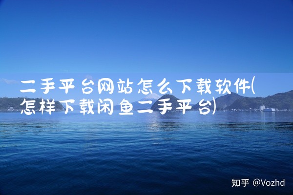 二手平台网站怎么下载软件