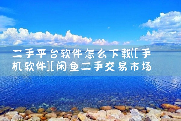 二手平台软件怎么下载