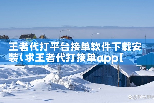 王者代打平台接单软件下载安装