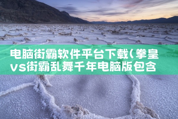 电脑街霸软件平台下载