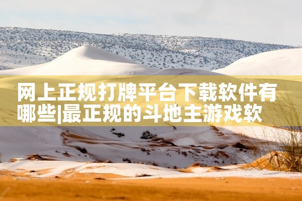 网上正规打牌平台下载软件有哪些